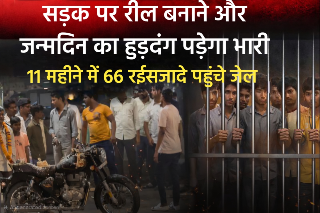 सड़क पर रील बनाने और जन्मदिन का हुड़दंग पड़ेगा भारी, 11 महीने में 66 रईसजादे पहुंचे जेल