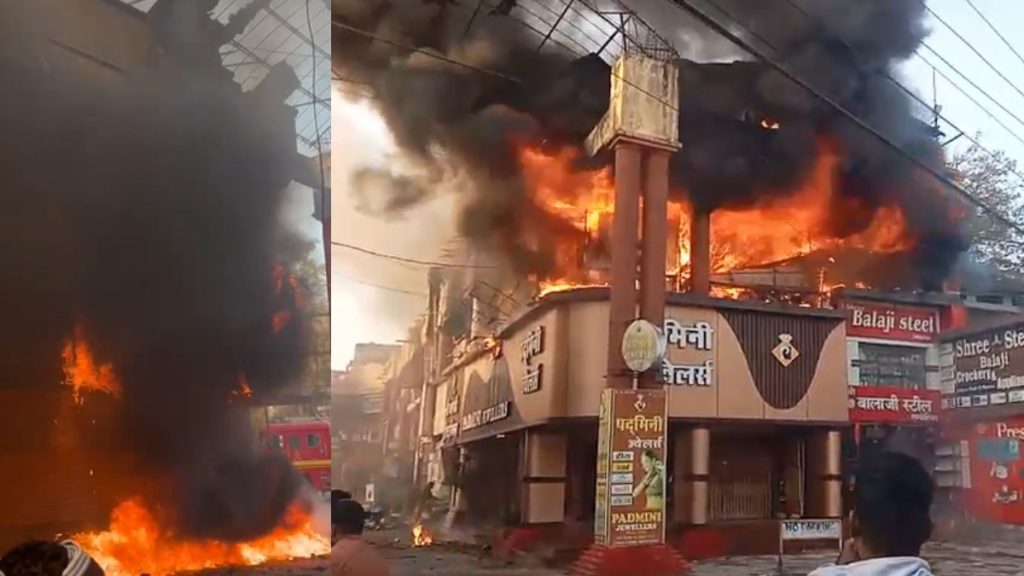 कोरबा के एसएस प्लाजा में आग का तांडव, कई दुकानें जलकर खाक, 14 दमकल वाहन और 3 पानी टैंकर मौके पर, आग बुझाने में जुटी टीमें