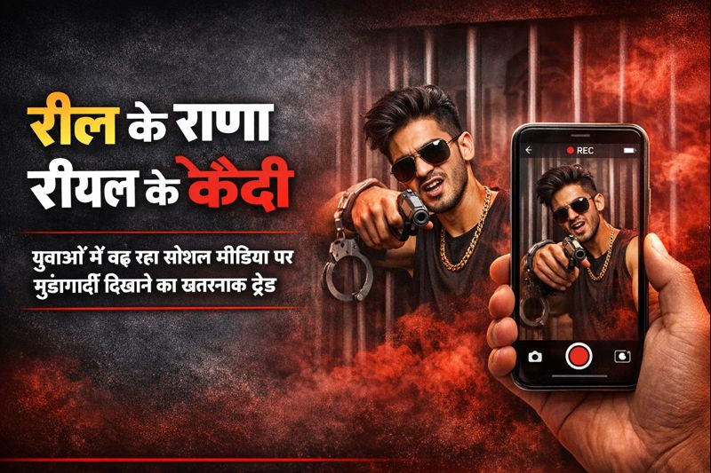 रील के राणा और रीयल के कैदी युवाओं में बढ़ रहा सोशल मीडिया पर गुंडागर्दी दिखाने का खतरनाक ट्रेंड