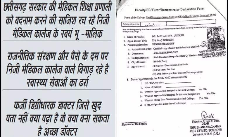 छत्तीसगढ़ के मेडिकल कॉलेजों में बड़ा खेल! फर्जी डॉक्टरों की भर्ती पर CBI की एंट्री, छात्रों में रोष