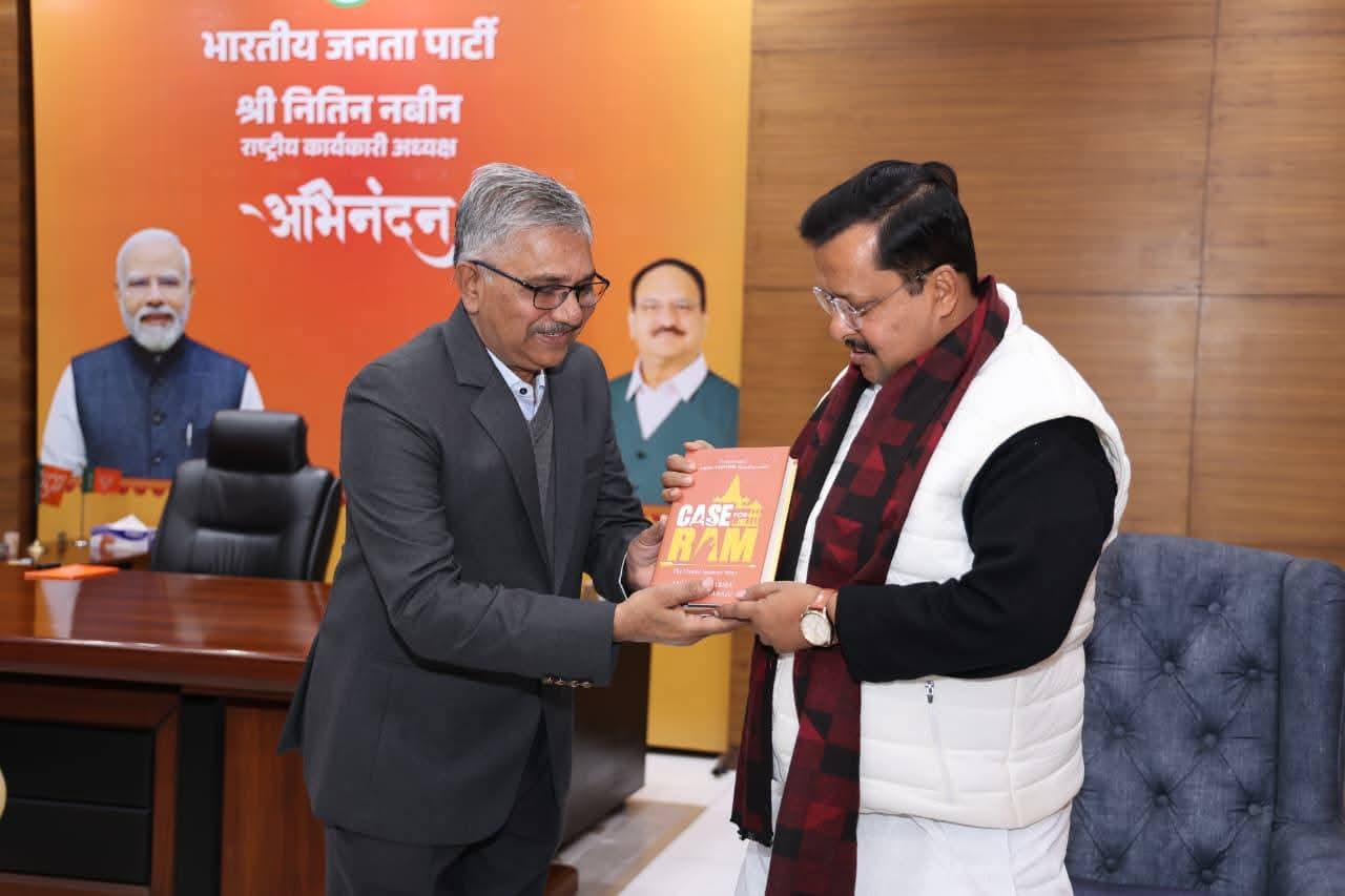 भाजपा के नए कार्यकारी अध्यक्ष नितिन नबीन से मिले भाजपा नेता नरेश चंद्र गुप्ता 