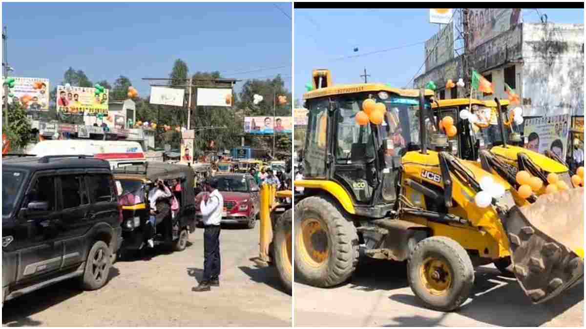 सत्ता का स्वागत, जनता की बेबसी: भाजयुमो प्रदेश अध्यक्ष के लिए JCB शो, शहर जाम, एंबुलेंस और स्कूली बच्चे हुए परेशान 