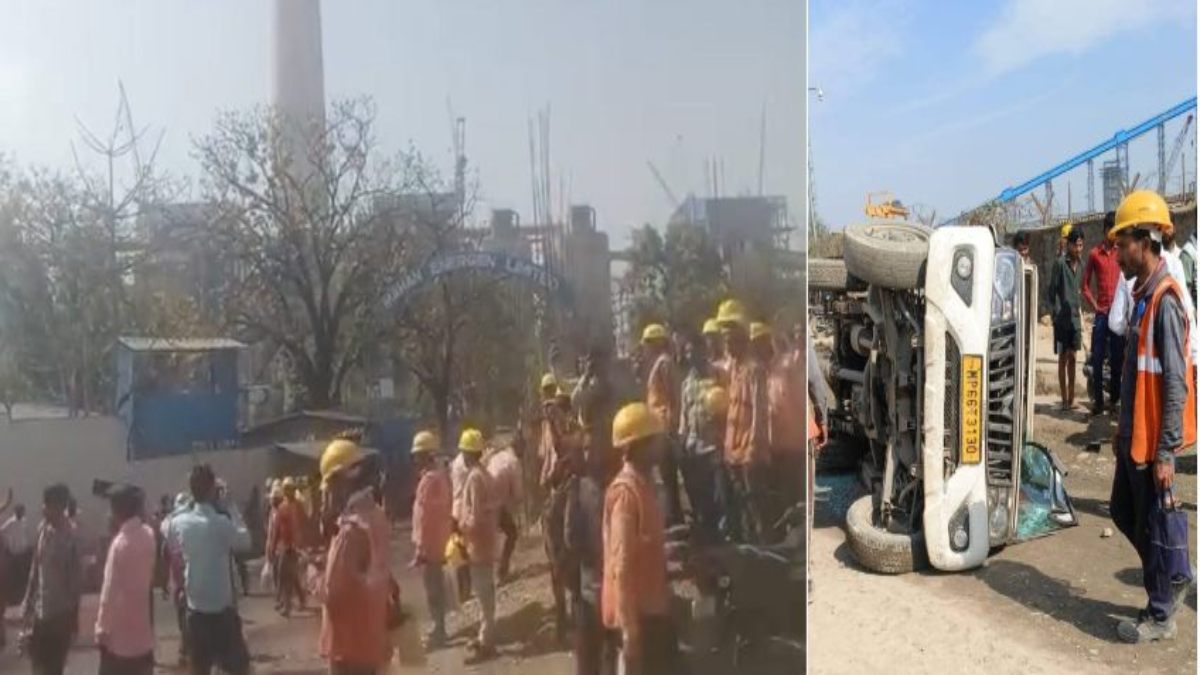सिंगरौली के अडानी पावर प्लांट में फिर हादसा: ऊंचाई से गिरकर मजदूर की मौत, गुस्साए श्रमिकों ने की तोड़फोड़