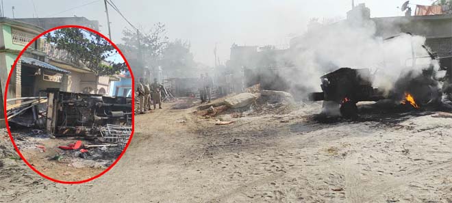 छत्तीसगढ़ के गोरखापाली गांव में बवाल: घर में तोड़फोड़ के बाद आगजनी, कई वाहन जलकर खाक