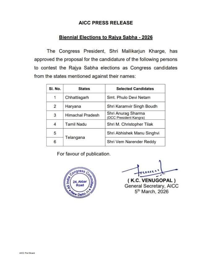 फूलो देवी नेताम पर फिर जताया भरोसा, दूसरी बार बनाया राज्यसभा का उम्मीदवार, जानें संख्या बल का समीकरण