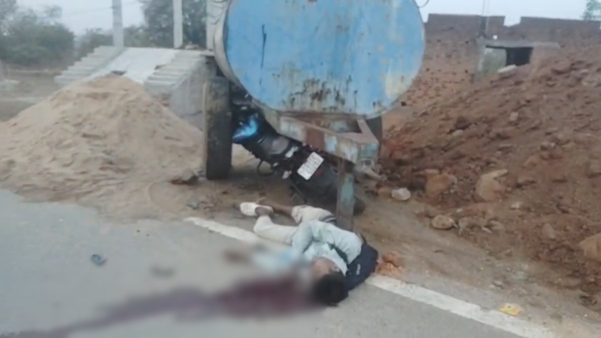 जशपुर में दर्दनाक सड़क हादसा: खड़े पानी टैंकर से जा टकराई बाइक, युवक की मौके पर मौत
