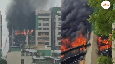 गाजियाबाद में खौफनाक अग्निकांड: 9वीं मंजिल से उठी आग ने 10वीं को लिया चपेट में, 2 KM दूर तक दिखा धुएं का गुबार