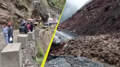 जम्मू-कश्मीर में मौसम का कहर: NH-44 पर भूस्खलन से हाईवे बंद, चट्टानें गिरने से सैकड़ों वाहन फंसे