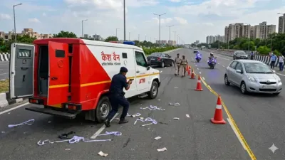 गाजियाबाद में दिनदहाड़े बड़ी लूट: फायरिंग के बीच ATM कैश वैन से 25 लाख पार, ड्राइवर को बंधक बनाकर बदमाश फरार