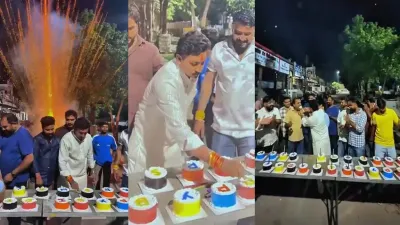 VIP बर्थडे या नियमों की अनदेखी? बीच सड़क केक काटने का VIDEO वायरल, BJP युवा मोर्चा नेता के सेलिब्रेशन पर बवाल