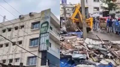 बंगाल में बड़ा एक्शन! अभिषेक बनर्जी के अमतला कार्यालय पर चला बुलडोजर, भारी पुलिस बल तैनात