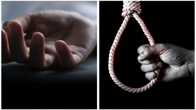 कुल्हाड़ी से पत्नी की हत्या कर फांसी पर लटका  मिला पति , कमरे में बंद मिले दो मासूम बच्चे