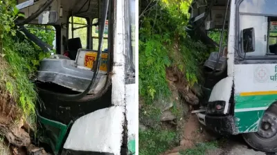हिमाचल में बड़ा हादसा टला! कुल्लू में ब्रेक फेल होने पर पहाड़ी से भिड़ी HRTC बस, 40 यात्री घायल; चालक की सूझबूझ से बची कई जानें