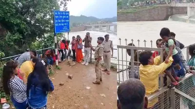 एक रील के लिए जिंदगी दांव पर! खूंटाघाट में खतरनाक बहाव के बीच पहुंचे लोग, पुलिस ने लगवाई उठक-बैठक