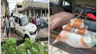 रायपुर में मोहल्लेवासियों ने पकड़ी गांजे की बड़ी खेप! नाली में फंसी स्कॉर्पियो से 5 क्विंटल गांजा बरामद, ड्राइवर फरार