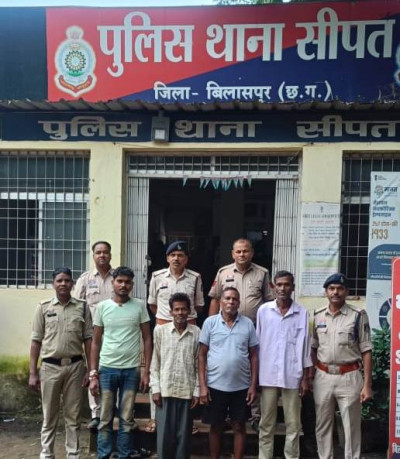 त्योहारों से पहले सीपत पुलिस का शिकंजा, आर्म्स एक्ट में तीन बदमाशों पर कार्रवाई, चार स्थायी वारंटी भी पकड़े गए