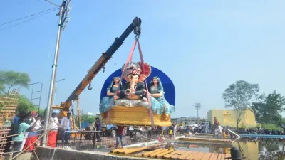 रायपुर में गणेश विसर्जन की खास तैयारी: खारून नदी में सीधे विसर्जन पर रोक, महादेव घाट पर निगम का मेगा इंतजाम