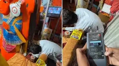 उज्जैन में खड़े हनुमान मंदिर को लेकर नया विवाद, आधी रात को प्रतिमा की गहराई जांचने पहुंची तकनीकी टीम