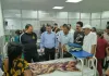 सुबह-सुबह सिम्स की बदहाल व्यवस्था देख भड़के स्वास्थ्य मंत्री, फर्श उखड़ी मिली तो तत्काल मरम्मत के दिए निर्देश