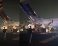 दिल्ली IGI एयरपोर्ट पर बड़ा हादसा टला: टेक-ऑफ के दौरान स्विस फ्लाइट के इंजन में आग, 232 यात्रियों की इमरजेंसी निकासी