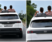 चलती कार की सनरूफ से बाहर निकलकर रीलबाजी, युवतियों का खतरनाक स्टंट वायरल