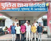 अड्डेबाजी और नशाखोरी पर पुलिस की कार्रवाई, 6 गिरफ्तार