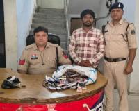 सीसीटीवी फुटेज से हुआ चोरी का खुलासा, सामान सहित आरोपी गिरफ्तार