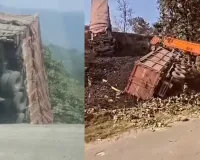 Pendra News: केंदा घाटी के अंधे मोड़ पर दो भारी वाहन दुर्घटनाग्रस्त, खाई में लटका ट्रक और पलटा ट्रेलर