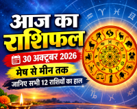 30 अक्टूबर 2026 राशिफल: मेष से मीन तक जानिए सभी 12 राशियों का हाल, किसे मिलेगा भाग्य का साथ और किसे रहना होगा सावधान