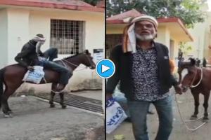 जब कोर्ट बनी बारात! घोड़े पर सवार होकर पहुंचा आरोपी, देखकर सब रह गए दंग, वीडियो वायरल