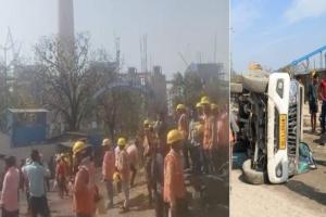 सिंगरौली के अडानी पावर प्लांट में फिर हादसा: ऊंचाई से गिरकर मजदूर की मौत, गुस्साए श्रमिकों ने की तोड़फोड़
