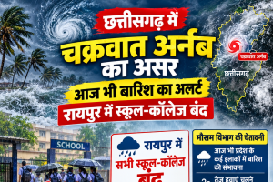 छत्तीसगढ़ में चक्रवात अर्नब का असर, आज भी बारिश का अलर्ट; रायपुर में स्कूल-कॉलेज बंद
