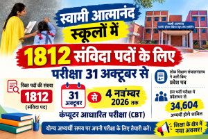 स्वामी आत्मानंद स्कूलों में 1812 संविदा पदों के लिए परीक्षा 31 अक्टूबर से, एडमिट कार्ड जारी