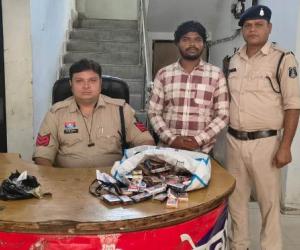 सीसीटीवी फुटेज से हुआ चोरी का खुलासा, सामान सहित आरोपी गिरफ्तार